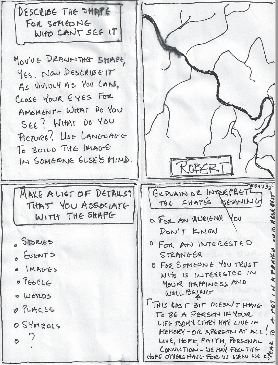 Generate material before you commit yourself to the content and shape of your piece.