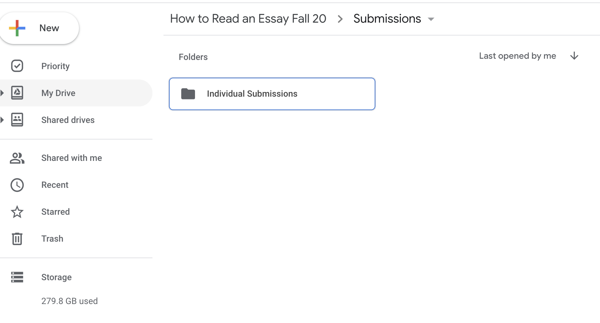 Open The Submissions Folder in Our Drive
